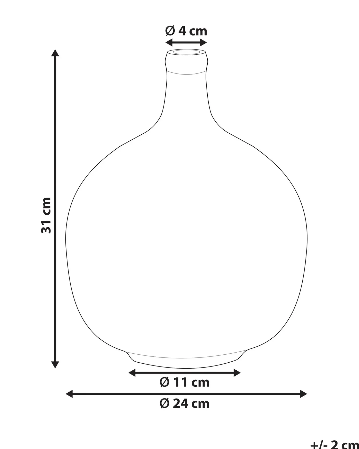 Vaso decorativo CHAPPATHI Vetro 31 cm Blu