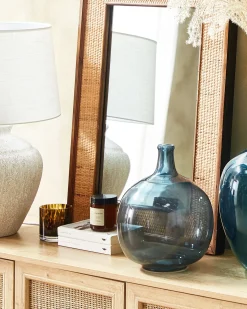 Vaso decorativo CHAPPATHI Vetro 31 cm Blu