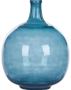 Vaso decorativo CHAPPATHI Vetro 31 cm Blu