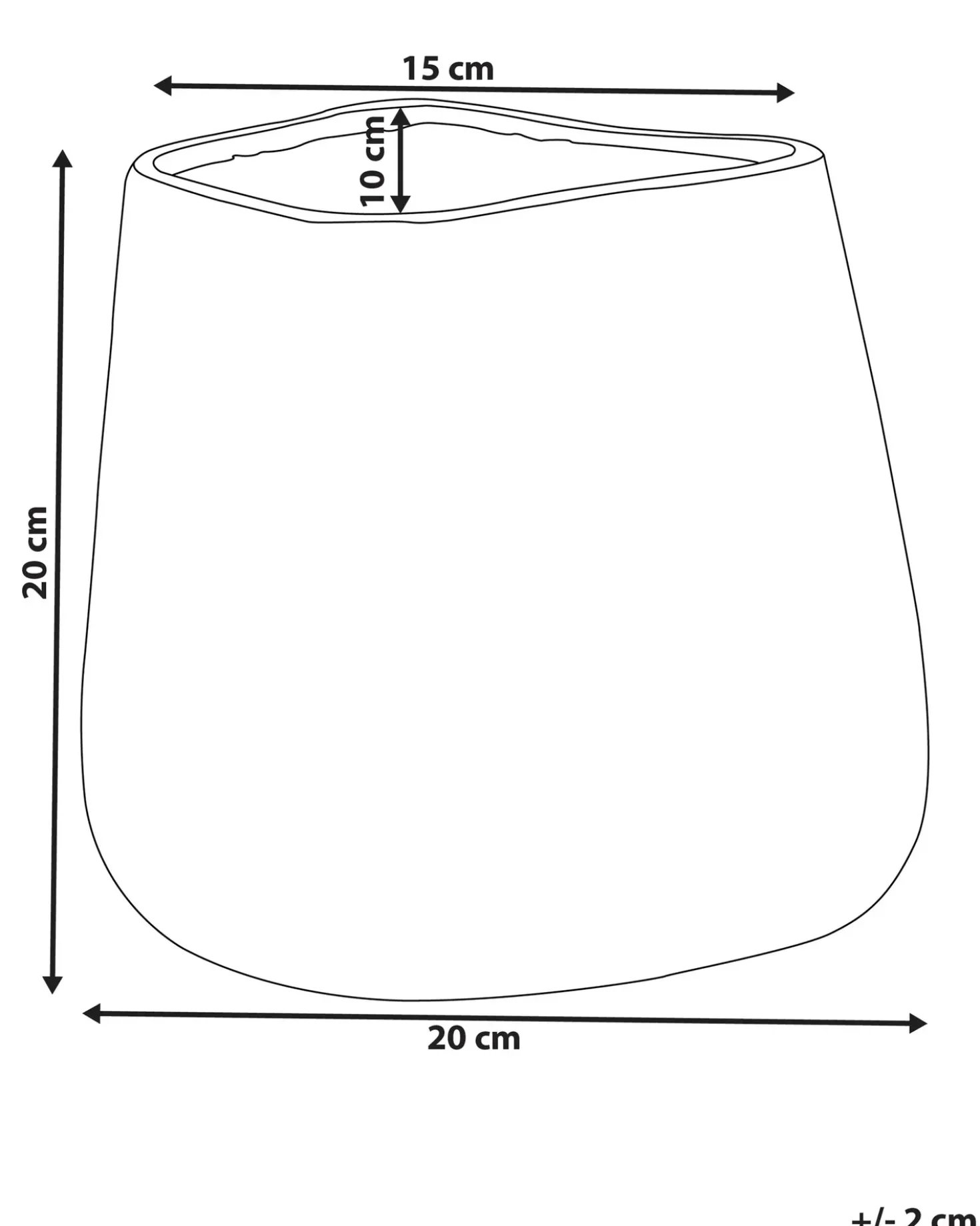 Vaso decorativo CIRTA Gres porcellanato 20 cm Oro