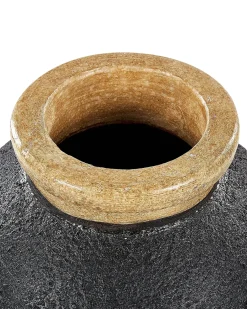 Vaso decorativo DAULIS Ceramica 31 cm Nero