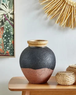 Vaso decorativo DAULIS Ceramica 31 cm Nero