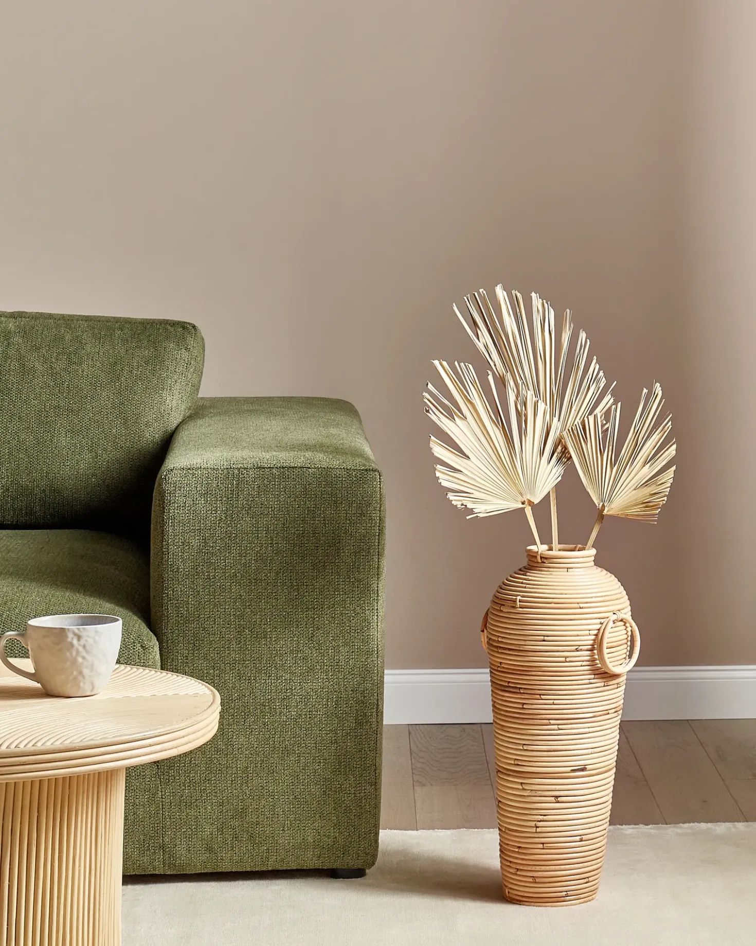 Vaso decorativo ELATIA Rattan 50 cm Naturale