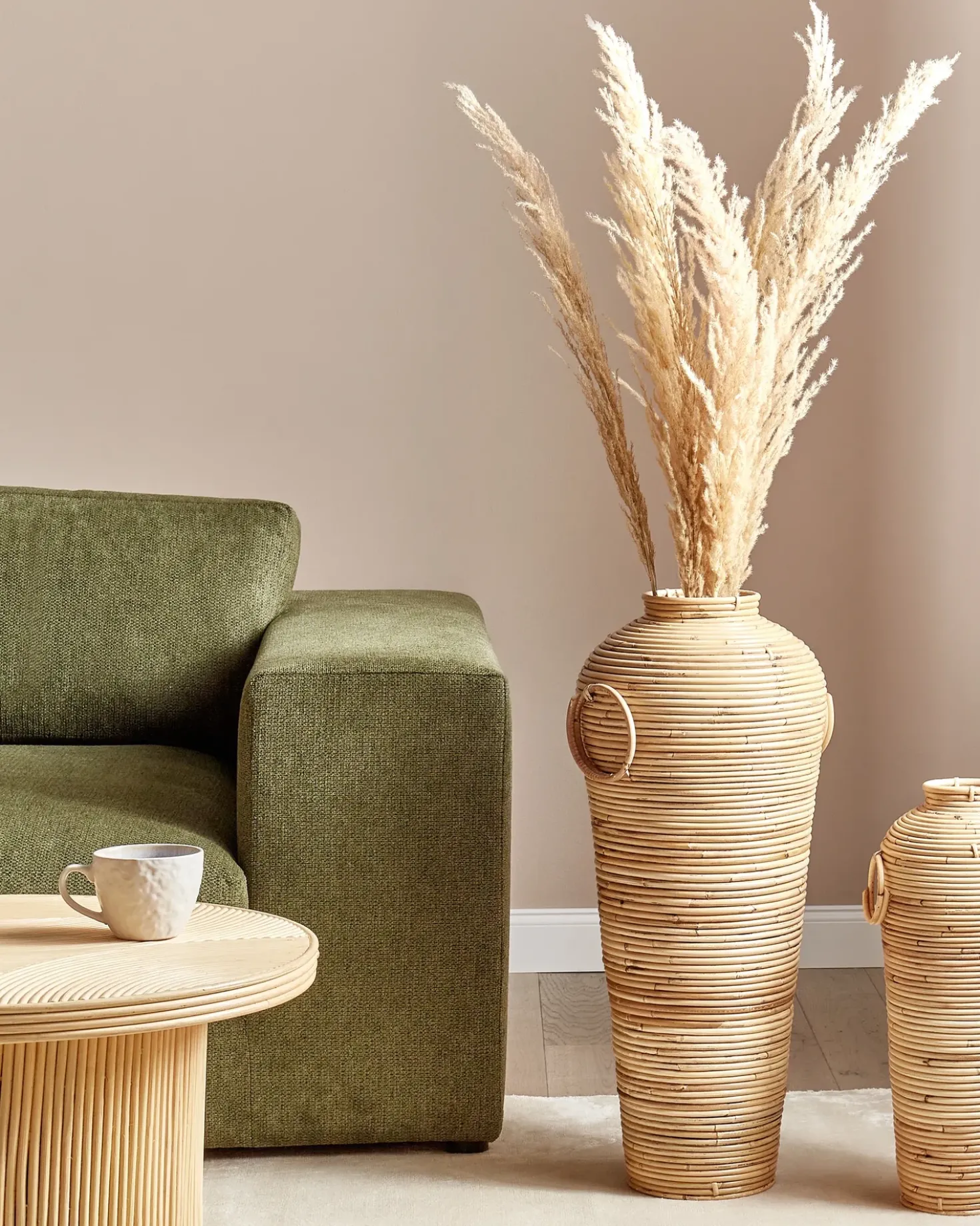 Vaso decorativo ELATIA Rattan 70 cm Naturale