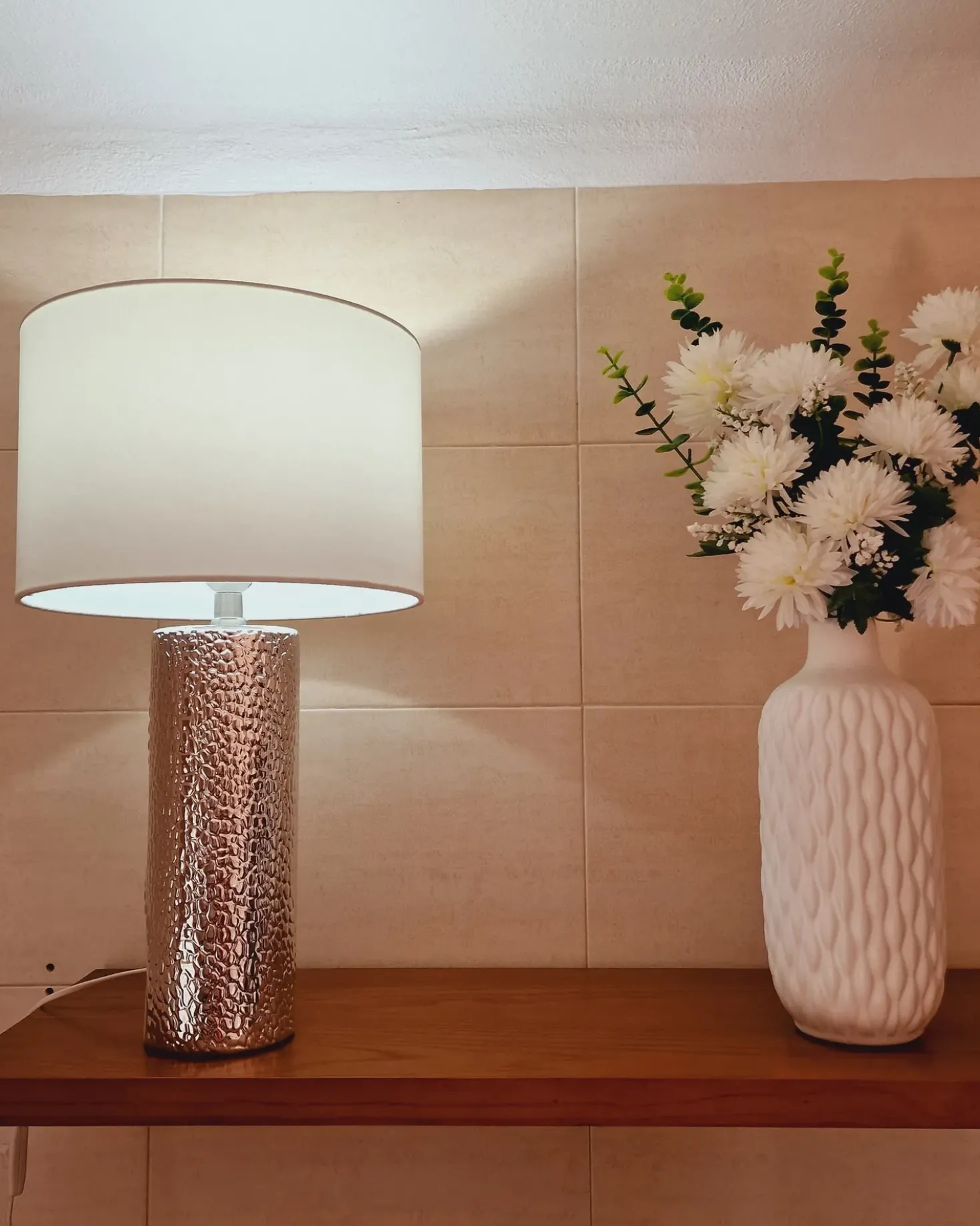 Vaso decorativo EMAR Gres porcellanato 31 cm Bianco