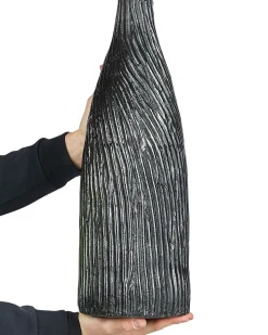 Vaso decorativo FLORENTIA Ceramica 50 cm Nero