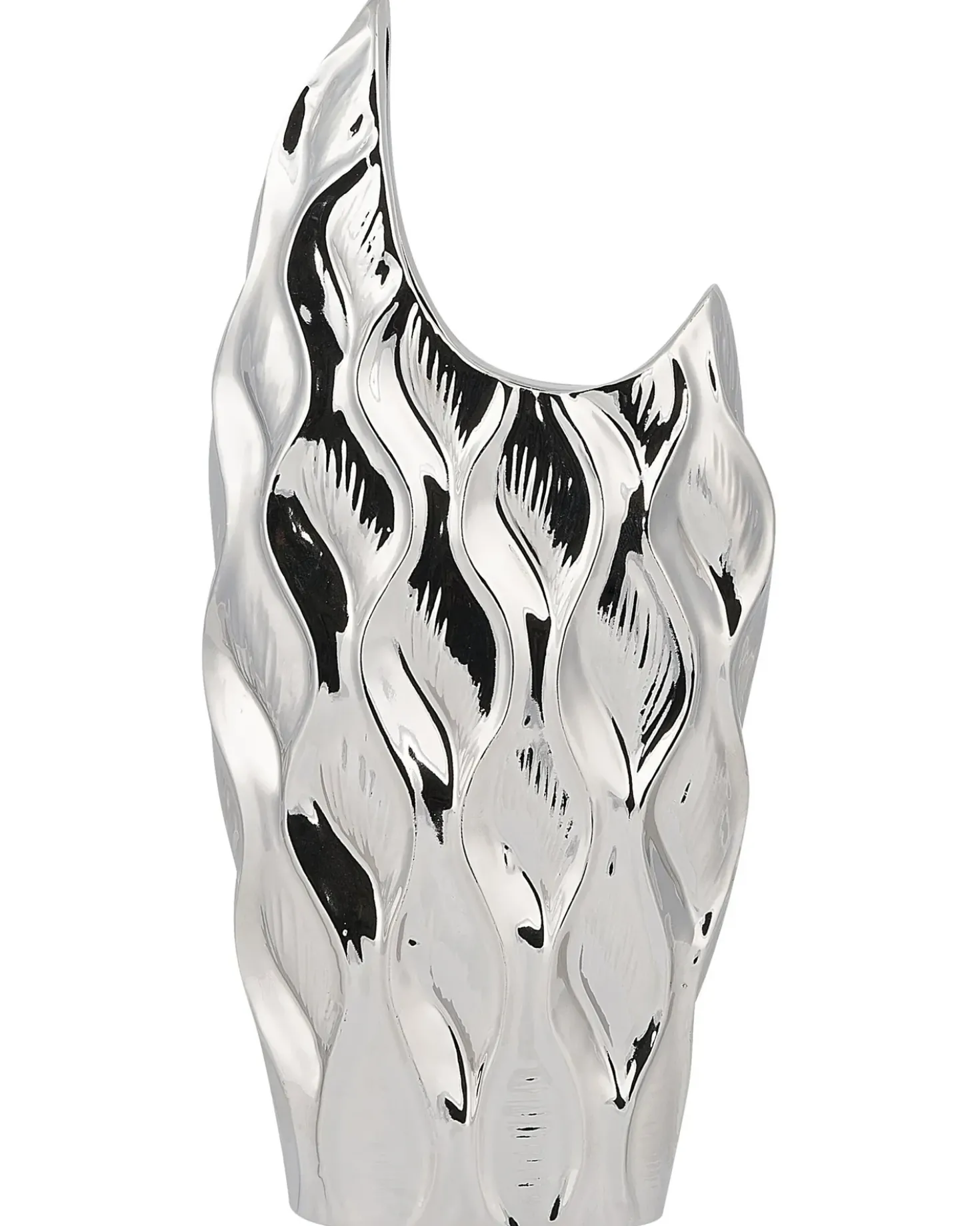Vaso decorativo HALUZA Gres porcellanato 35 cm Argento