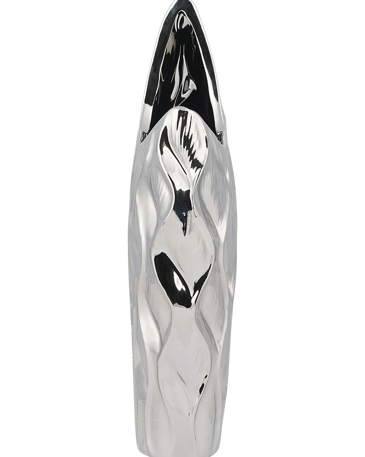 Vaso decorativo HALUZA Gres porcellanato 35 cm Argento
