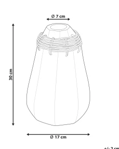 Vaso decorativo KAMPAR Ceramica 30 cm Bianco