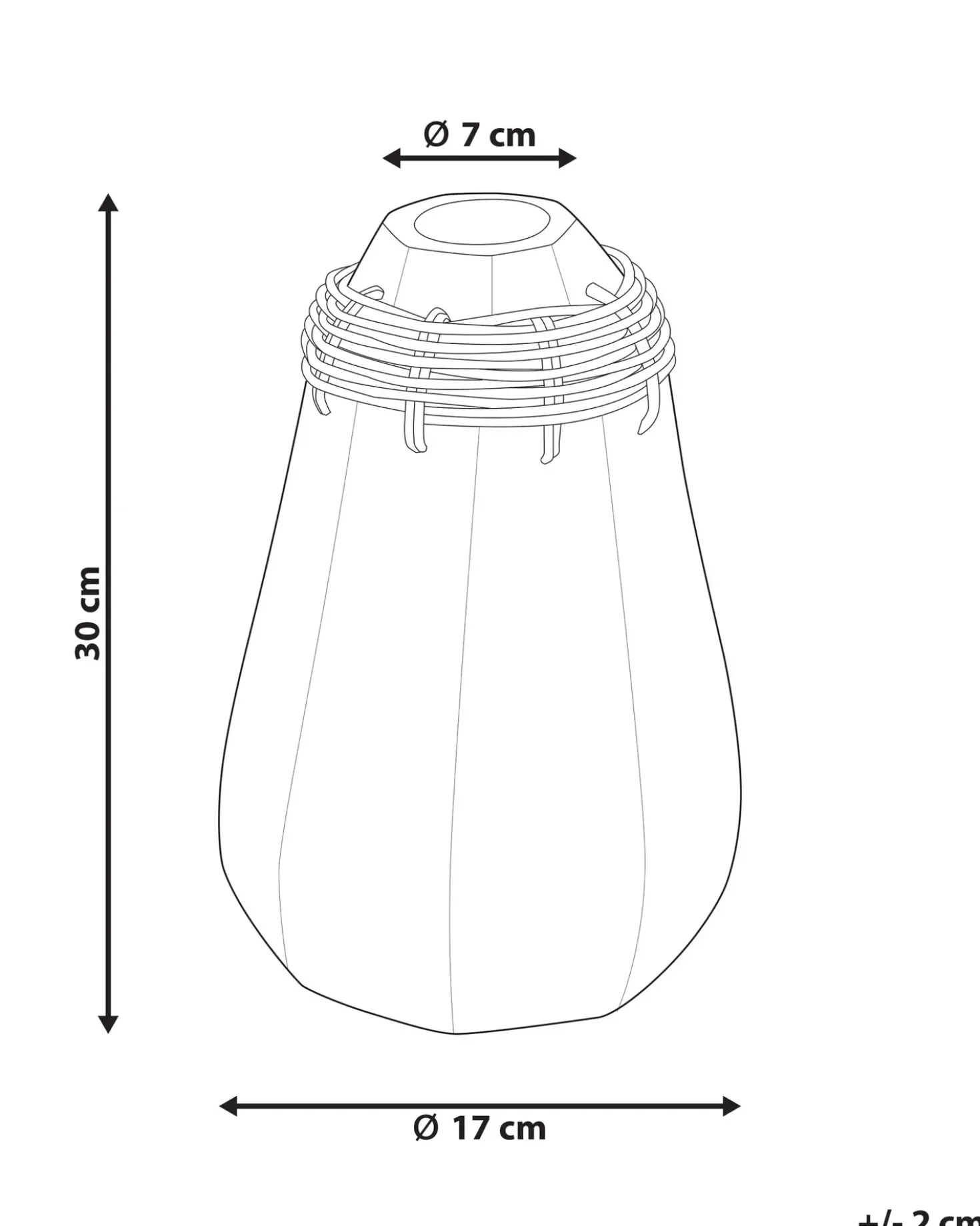 Vaso decorativo KAMPAR Ceramica 30 cm Bianco