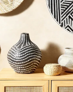 Vaso decorativo KUALU Ceramica 35 cm Nero