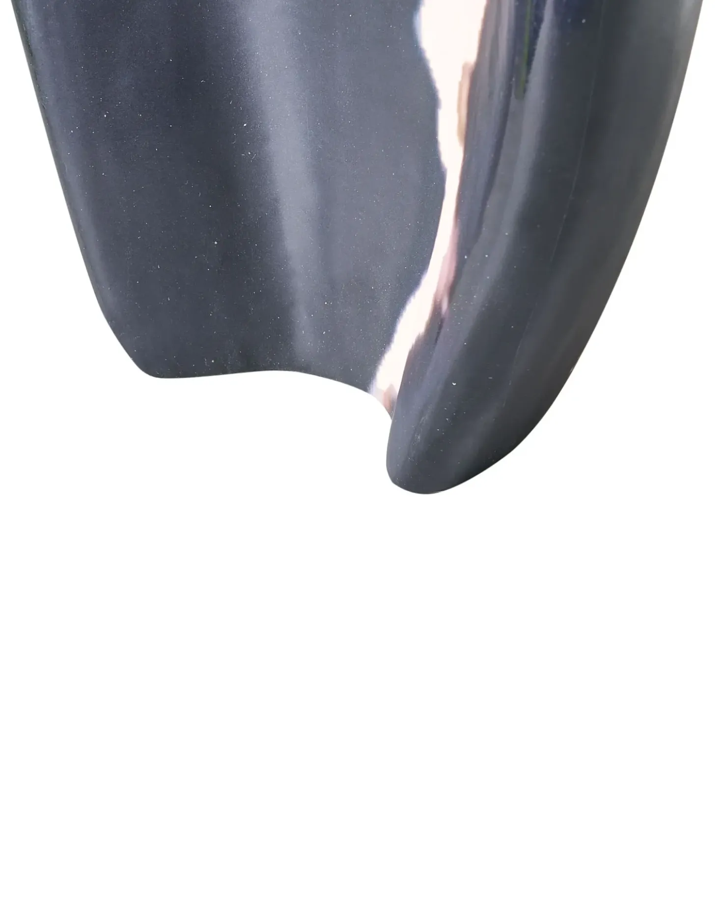 Vaso decorativo LAGOS Legno di mango 40 cm Nero/Beige