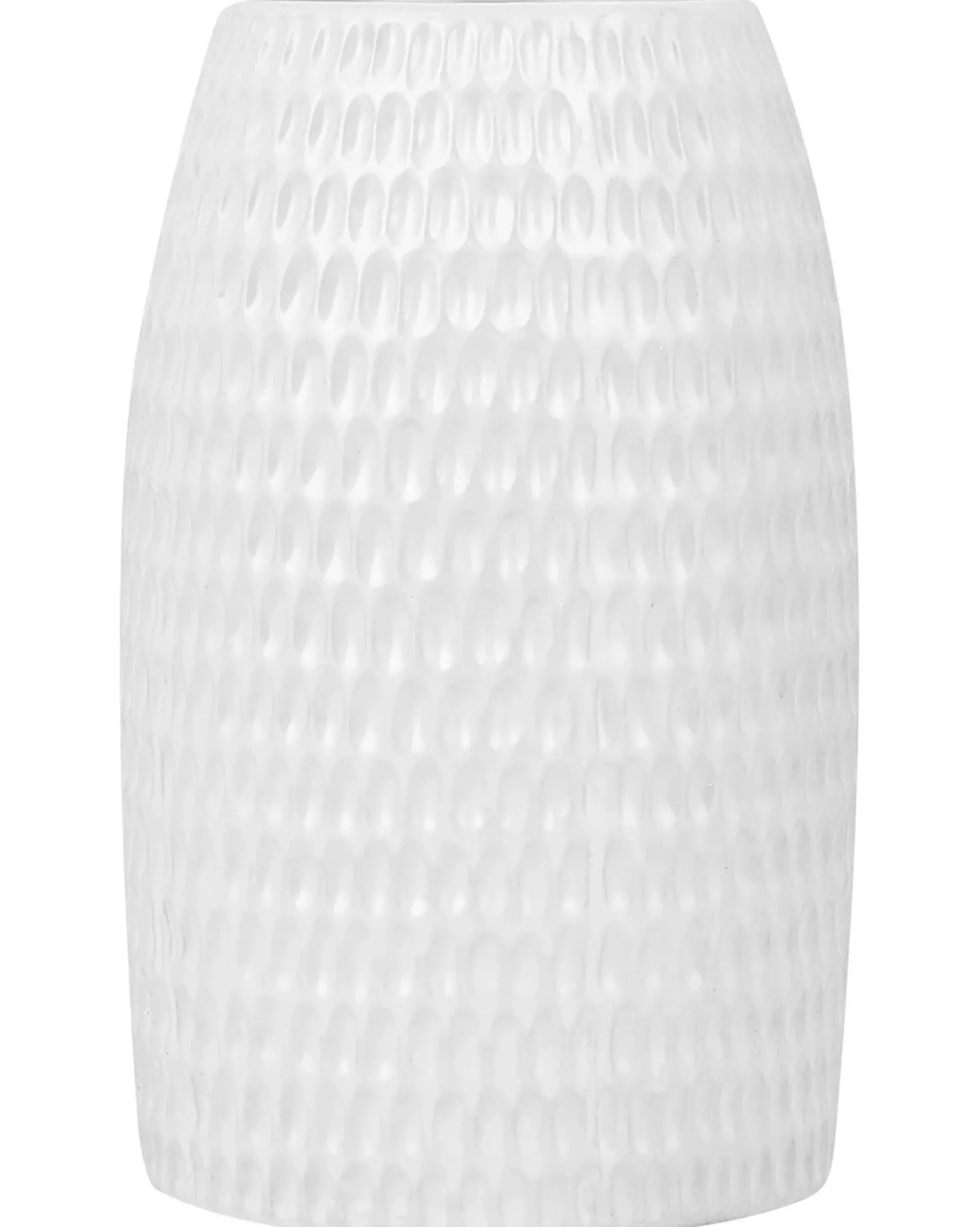 Vaso decorativo LINZI Gres porcellanato 25 cm Bianco