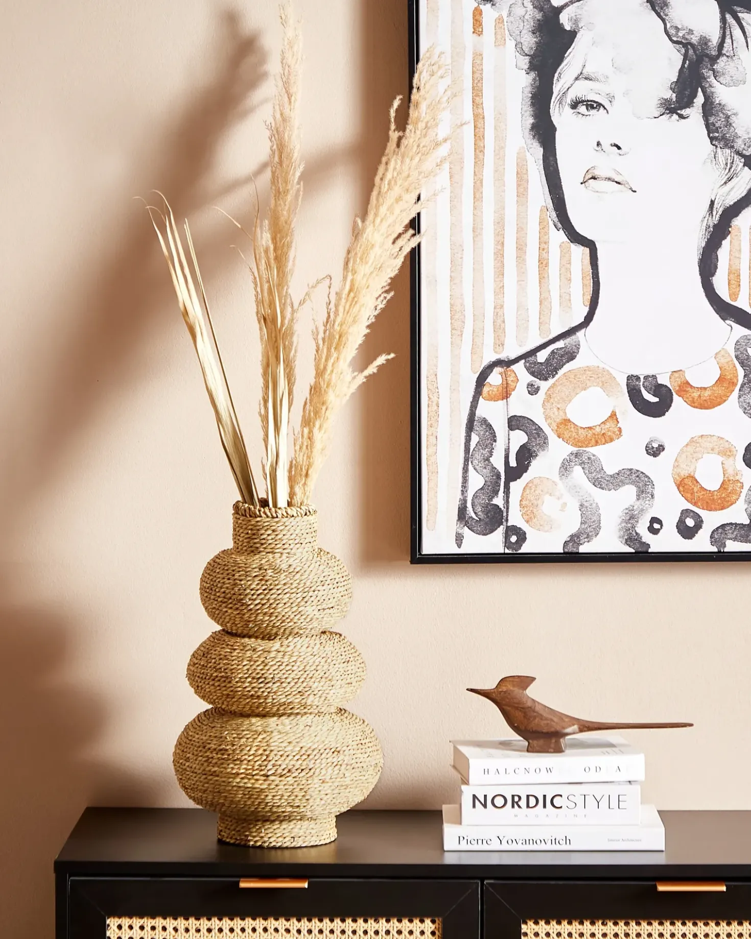 Vaso decorativo MARANG Alghe marine 41 cm Naturale