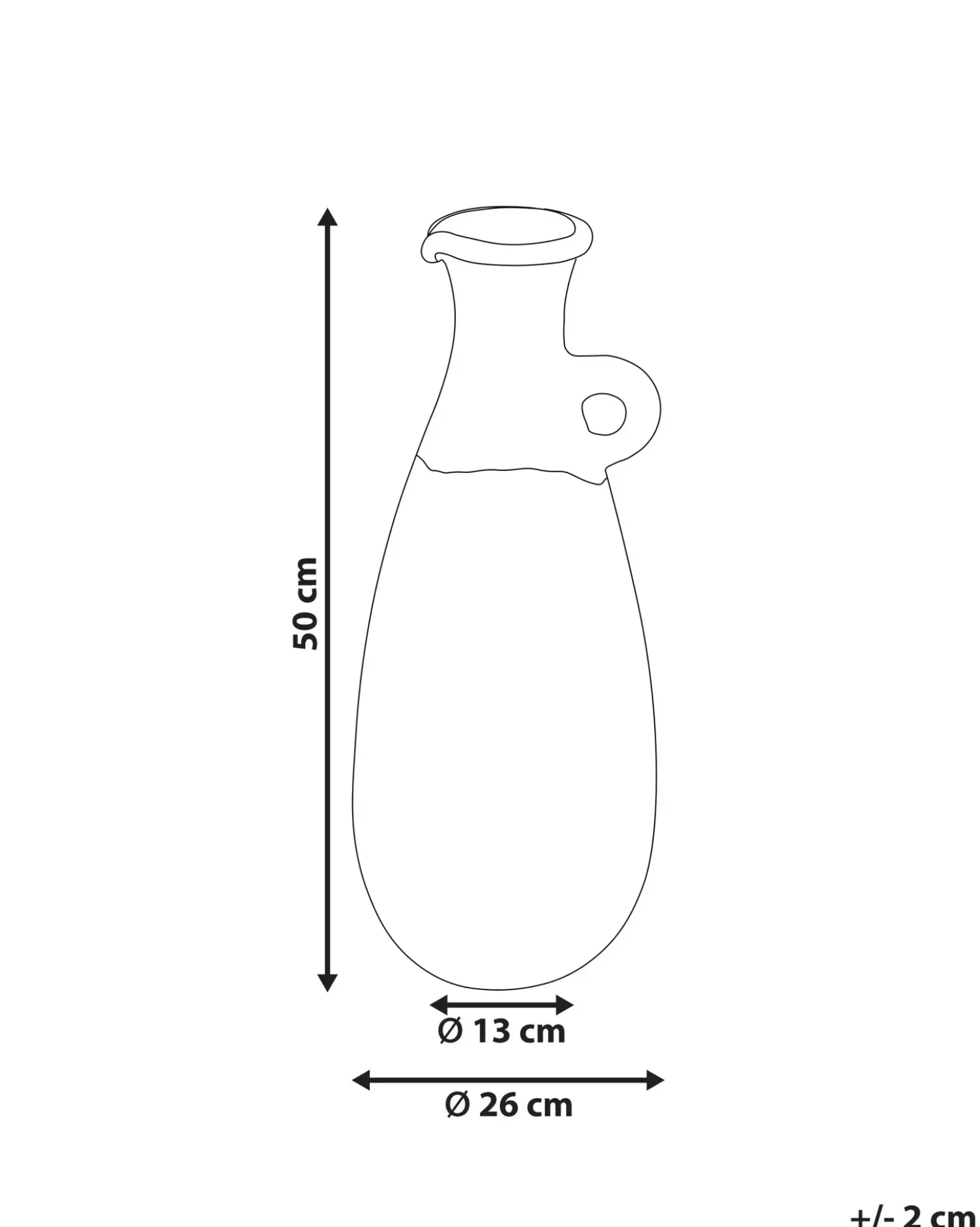 Vaso decorativo MARONEJA Ceramica 50 cm Verde