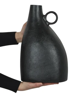 Vaso decorativo NARBADA Metallo 36 cm Nero