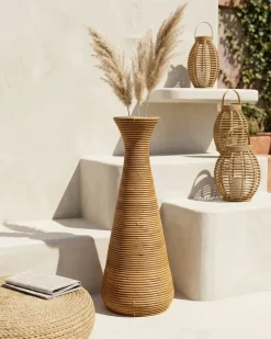 Vaso decorativo NIDRI Rattan 70 cm Naturale