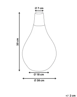 Vaso decorativo OMBILIN Ceramica 50 cm Bianco
