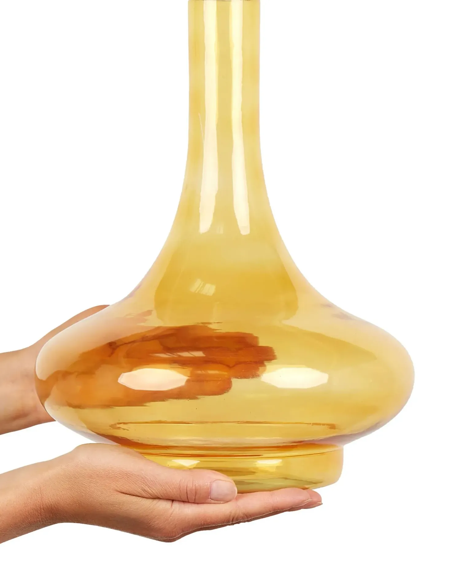Vaso decorativo PANEER Vetro 30 cm Giallo