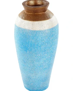 Vaso decorativo PLATEJE Ceramica 42 cm Blu