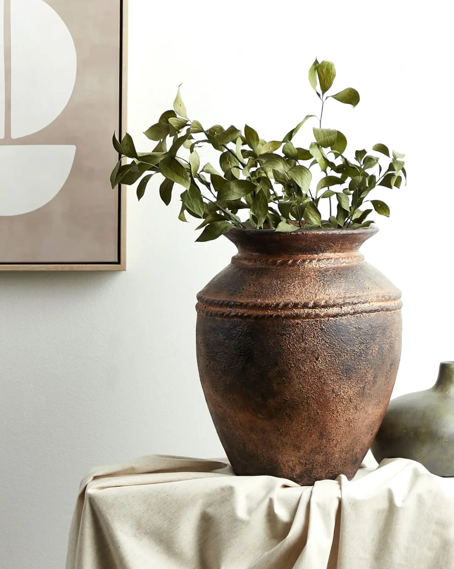 Vaso decorativo PUCHONG Ceramica 40 cm Rame