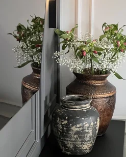 Vaso decorativo PUCHONG Ceramica 40 cm Rame