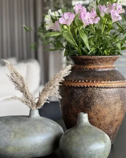 Vaso decorativo PUCHONG Ceramica 40 cm Rame