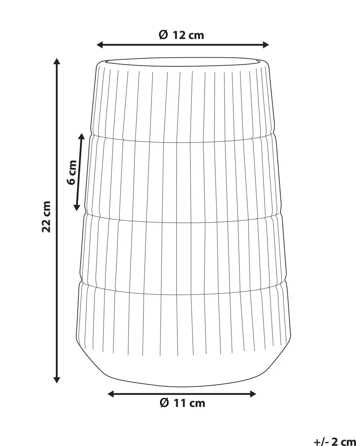 Vaso decorativo QANAWAT Gres porcellanato 22 cm Oro