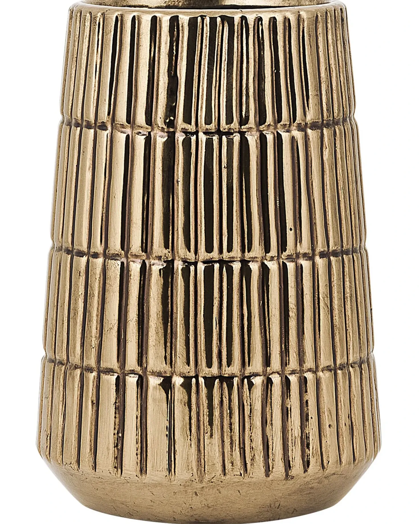Vaso decorativo QANAWAT Gres porcellanato 22 cm Oro