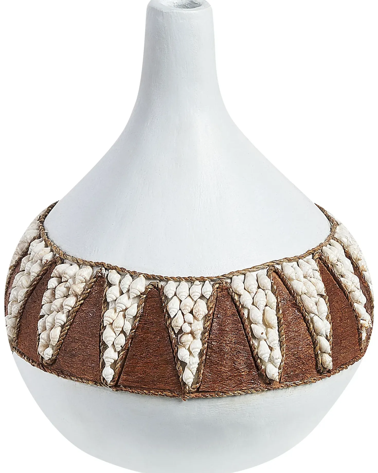 Vaso decorativo SIMPANG Ceramica 33 cm Bianco