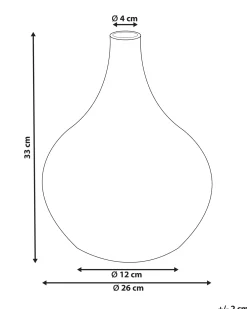 Vaso decorativo SIMPANG Ceramica 33 cm Bianco