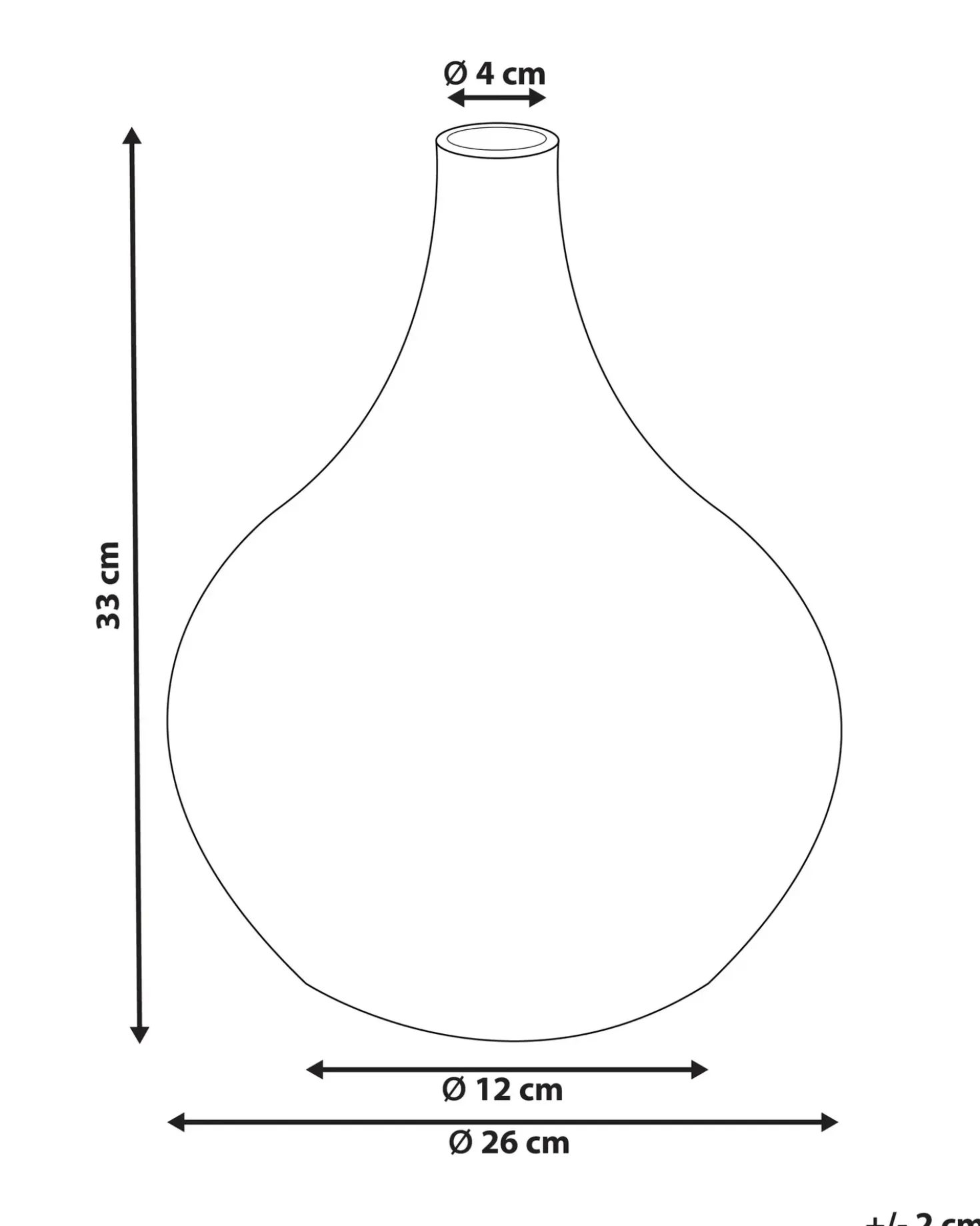 Vaso decorativo SIMPANG Ceramica 33 cm Bianco