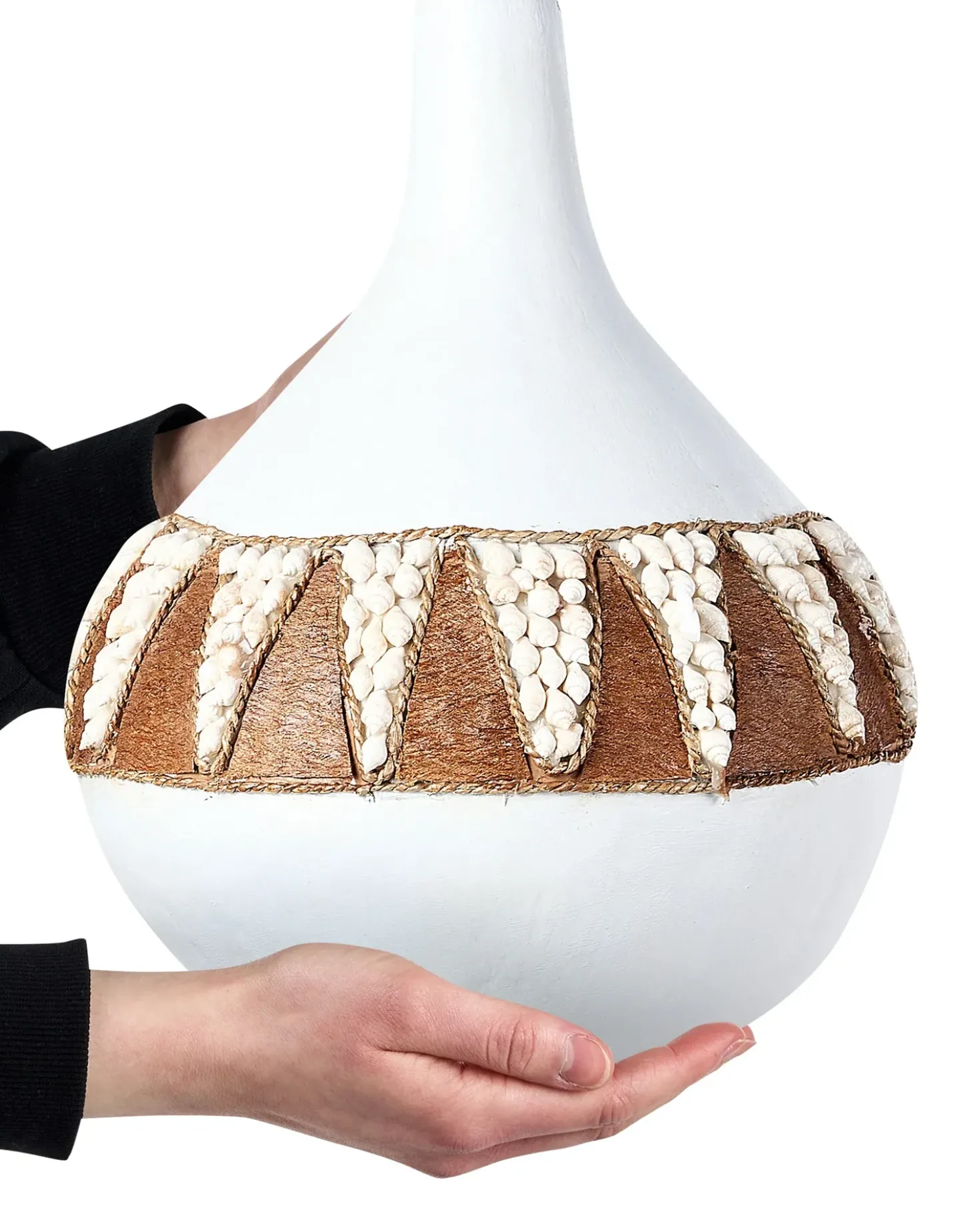 Vaso decorativo SIMPANG Ceramica 33 cm Bianco