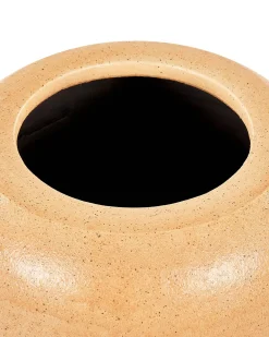 Vaso decorativo SKIONE Ceramica 34 cm Marrone chiaro