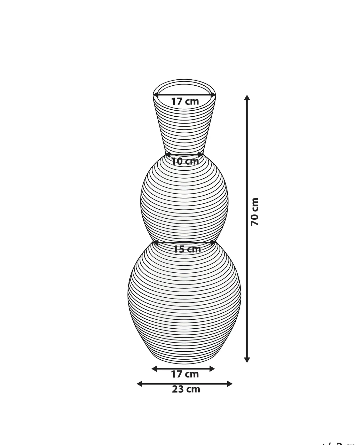 Vaso decorativo SYMI Rattan 70 cm Naturale