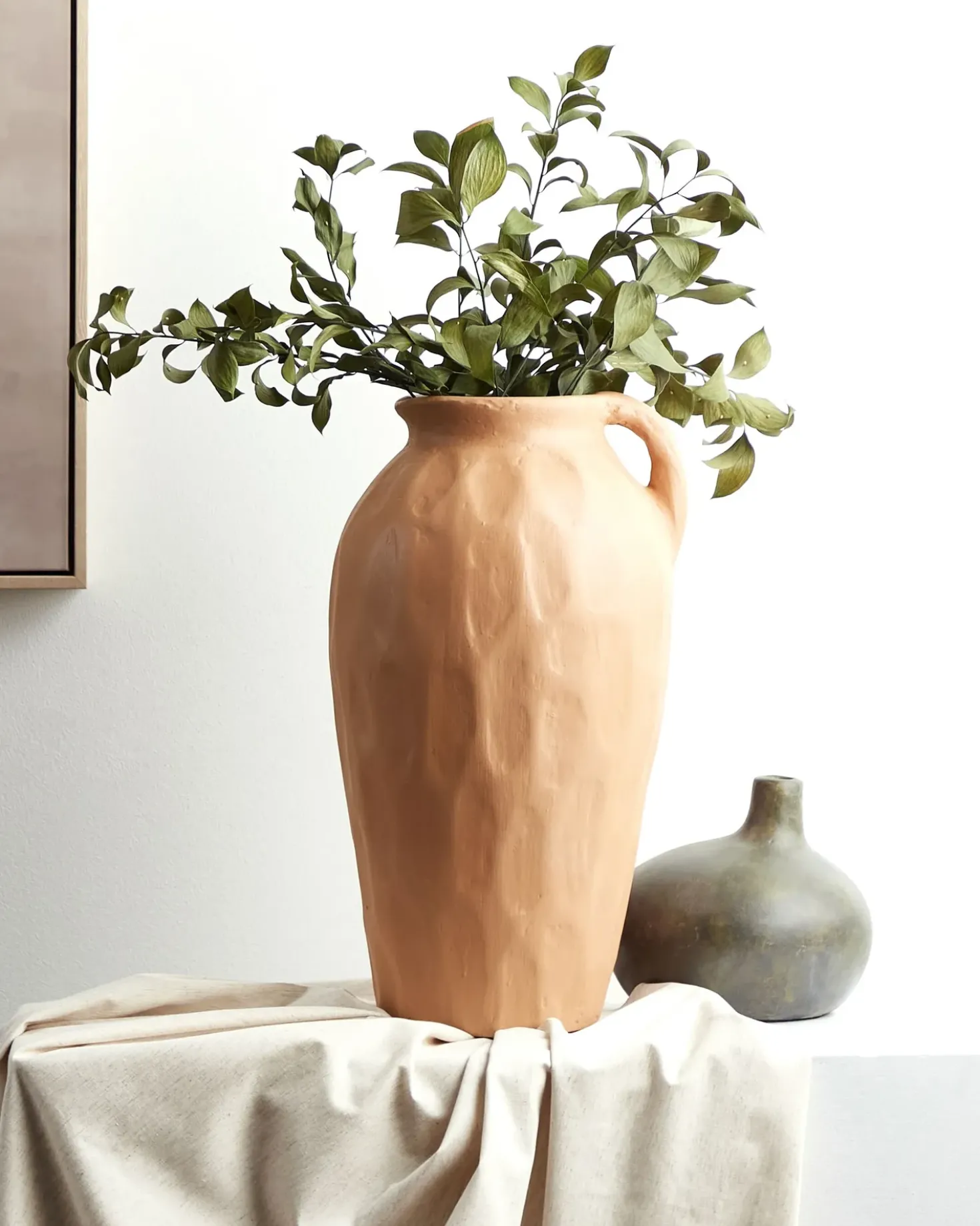 Vaso decorativo TAIPING Ceramica 46 cm Beige sabbia