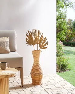 Vaso decorativo TRINISA Rattan 50 cm Naturale