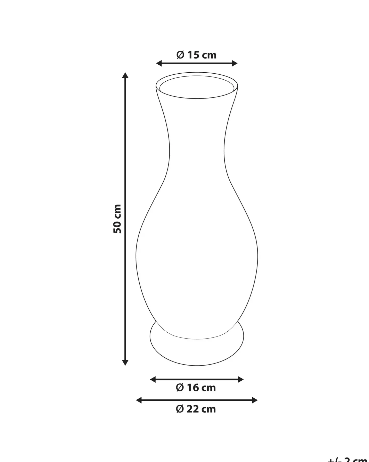 Vaso decorativo TRINISA Rattan 50 cm Naturale