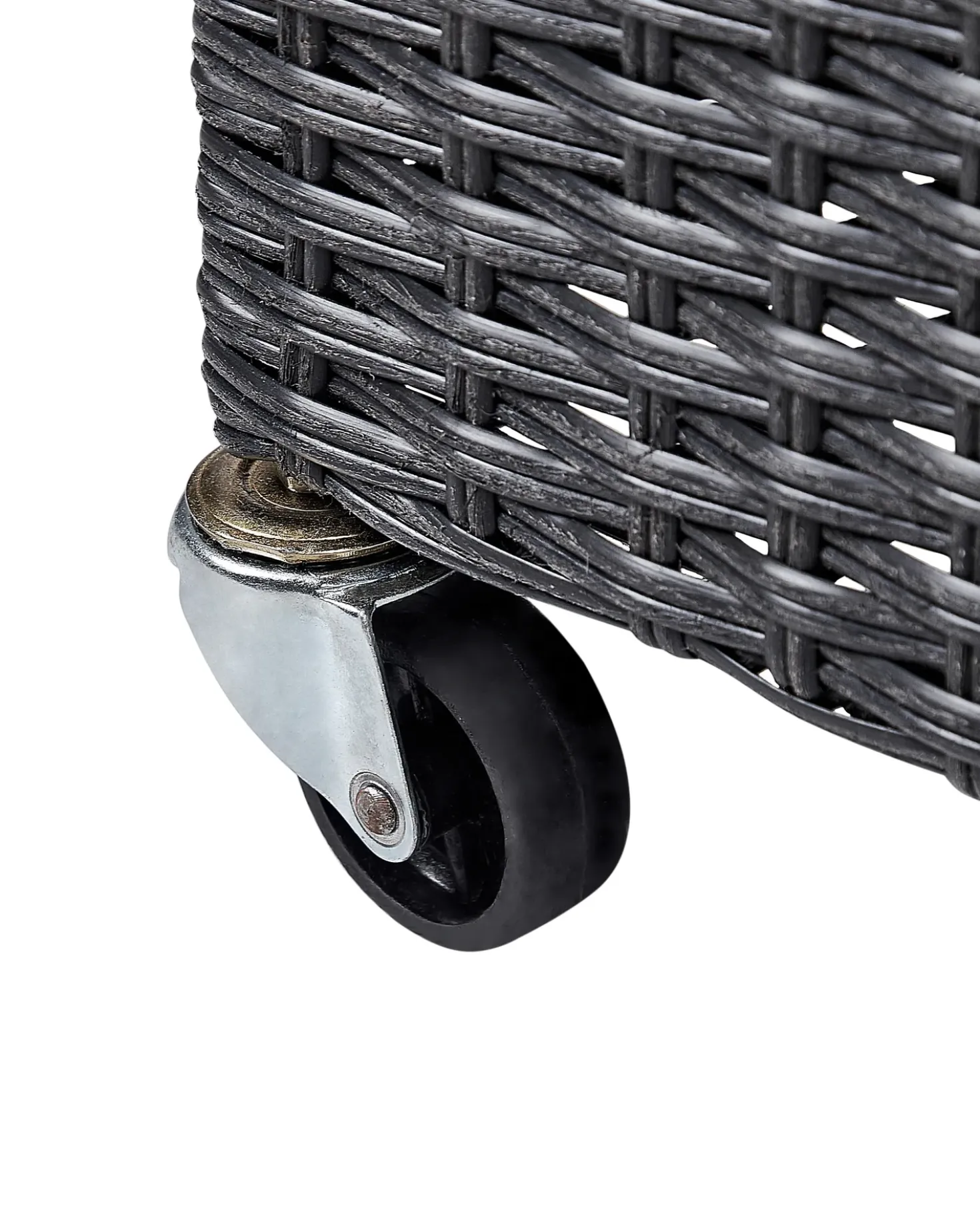 Vaso per piante BELLIS Rattan sintetico (PE) 82 cm Nero