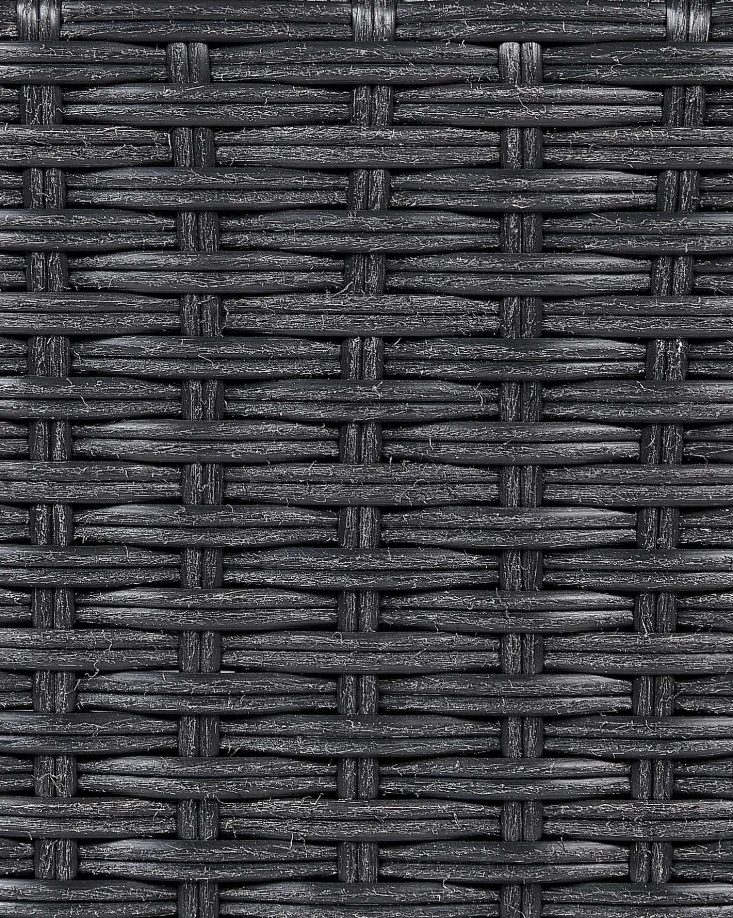 Vaso per piante BELLIS Rattan sintetico (PE) 82 cm Nero