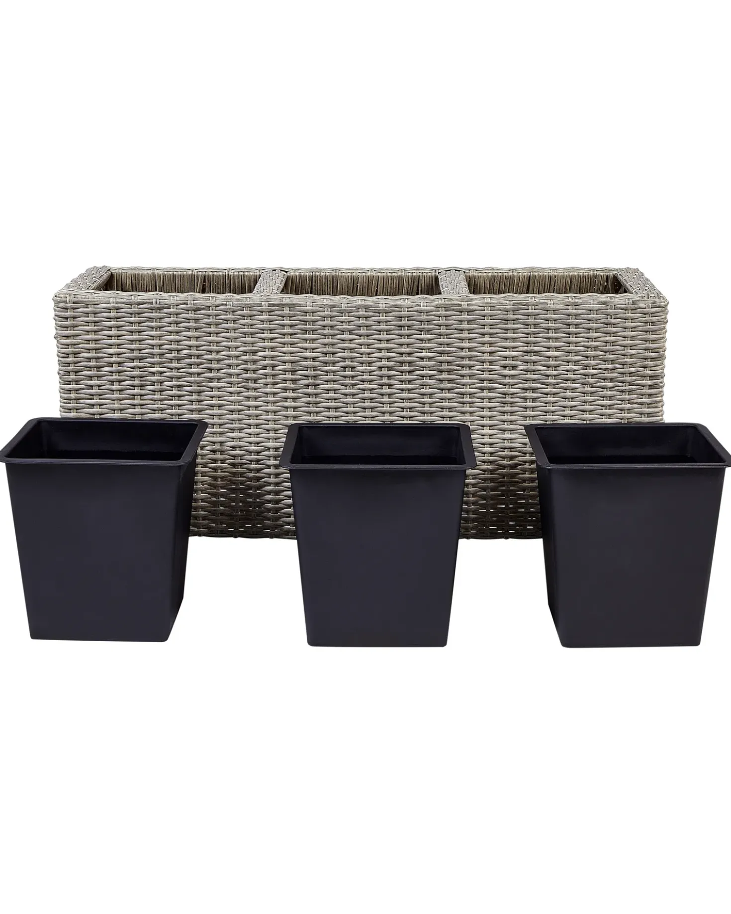 Vaso per piante BELLIS Rattan sintetico (PE) 82 cm Marrone chiaro