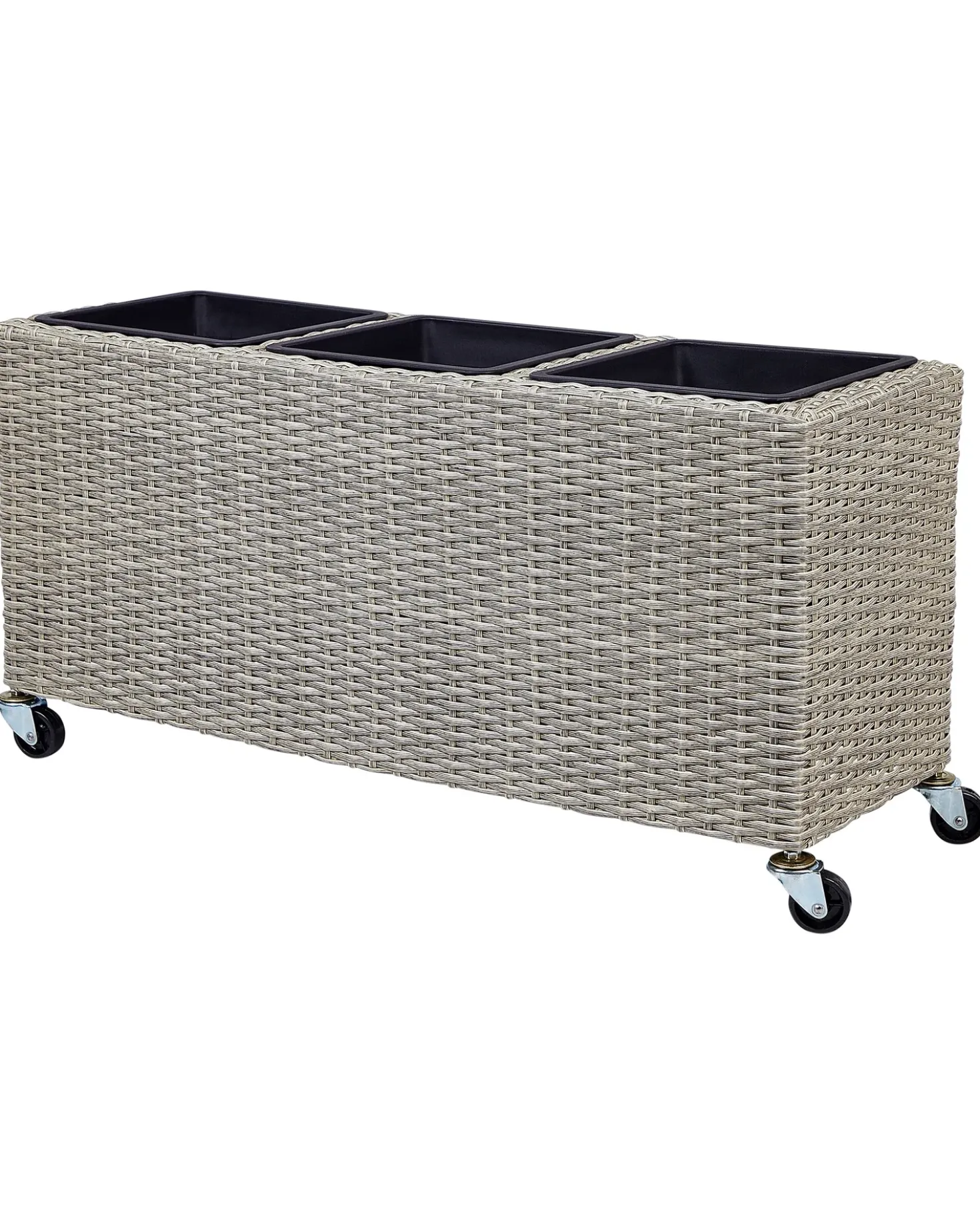 Vaso per piante BELLIS Rattan sintetico (PE) 82 cm Marrone chiaro