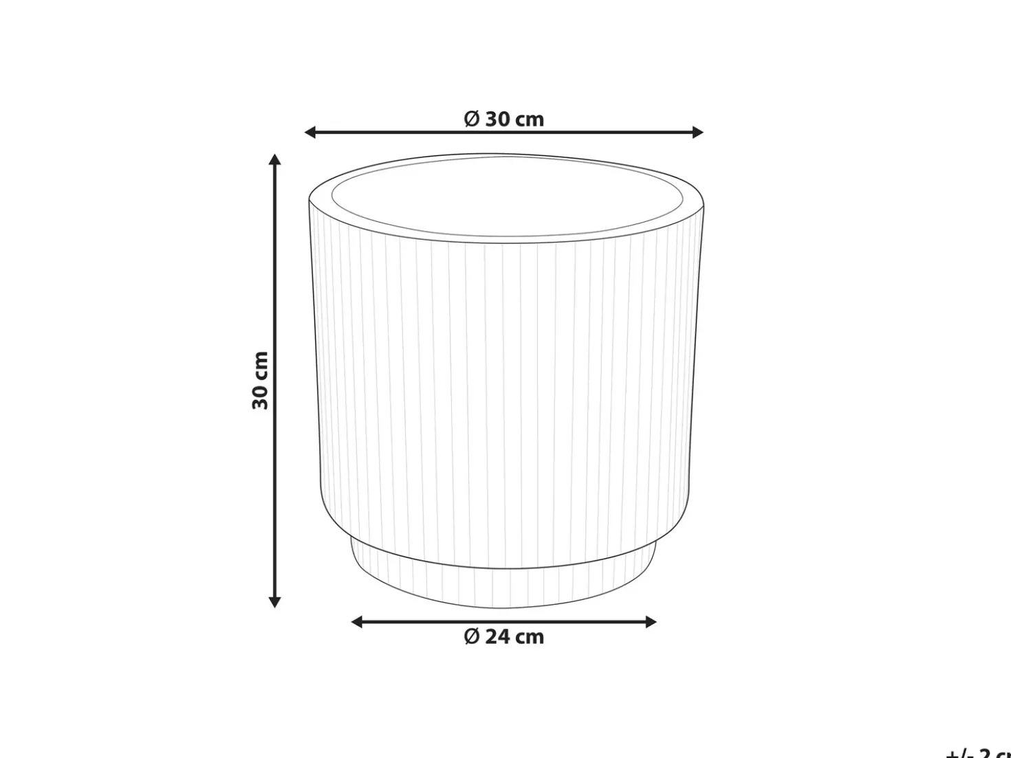 Vaso per piante DARIA 30 cm Tortora