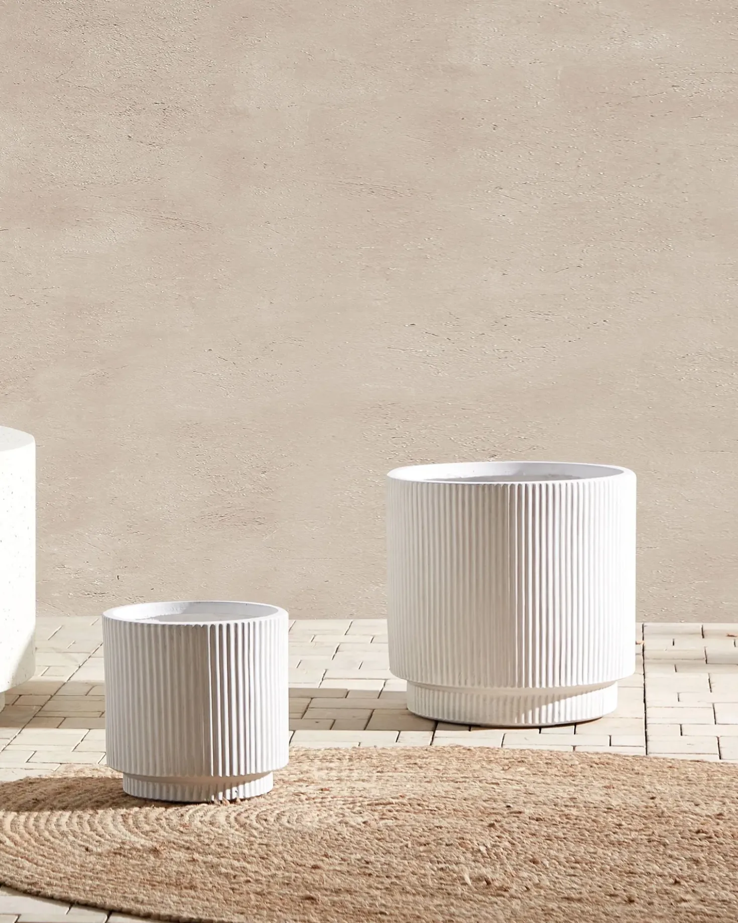 Vaso per piante DARIA 37 cm Bianco sporco