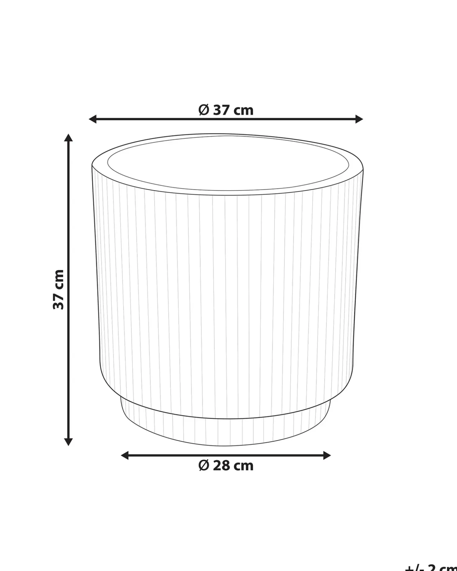 Vaso per piante DARIA 37 cm Bianco sporco