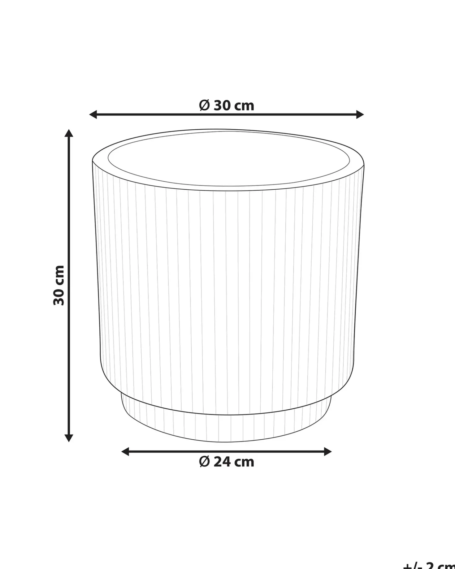 Vaso per piante DARIA 30 cm Bianco sporco