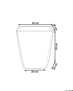 Vaso per piante DELOS 39 cm Grigio