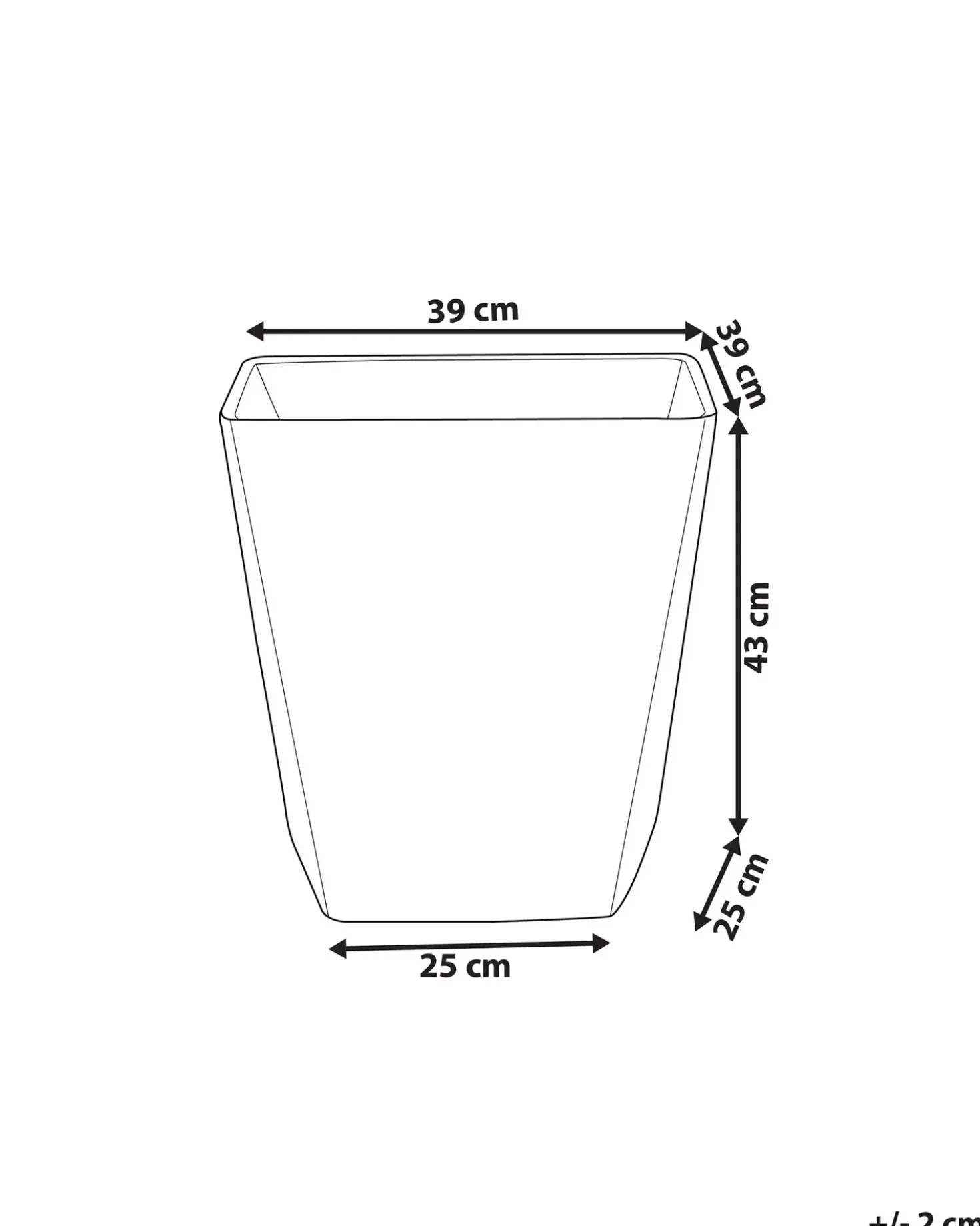 Vaso per piante DELOS 39 cm Grigio