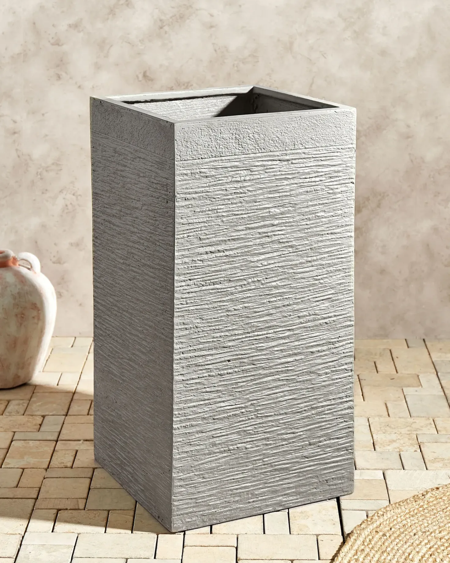 Vaso per piante DION 40 cm Grigio chiaro