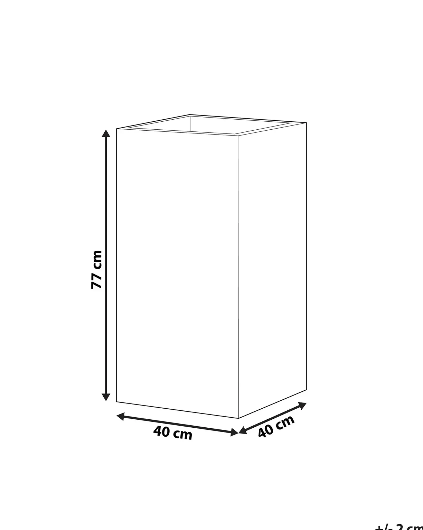 Vaso per piante DION 40 cm Nero